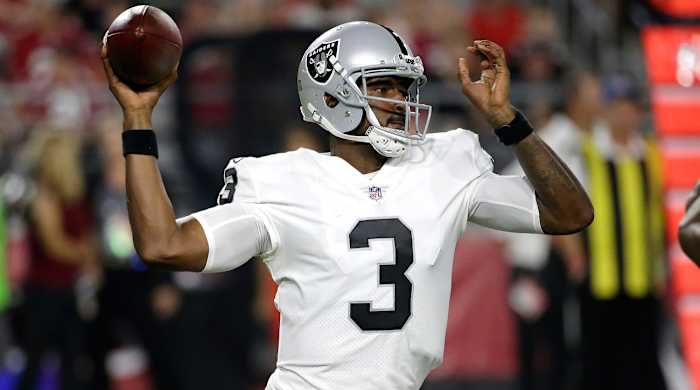 Former Bills first-round pick E.J. Manuel is now a backup for the Raiders. Manuel started 17 games over four seasons in Buffalo and went 6-11.